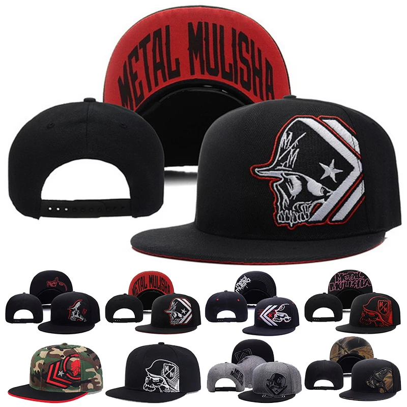 Snapback Hat Flat - Unisexowa czapka baseballowa z haftem szkieletu,