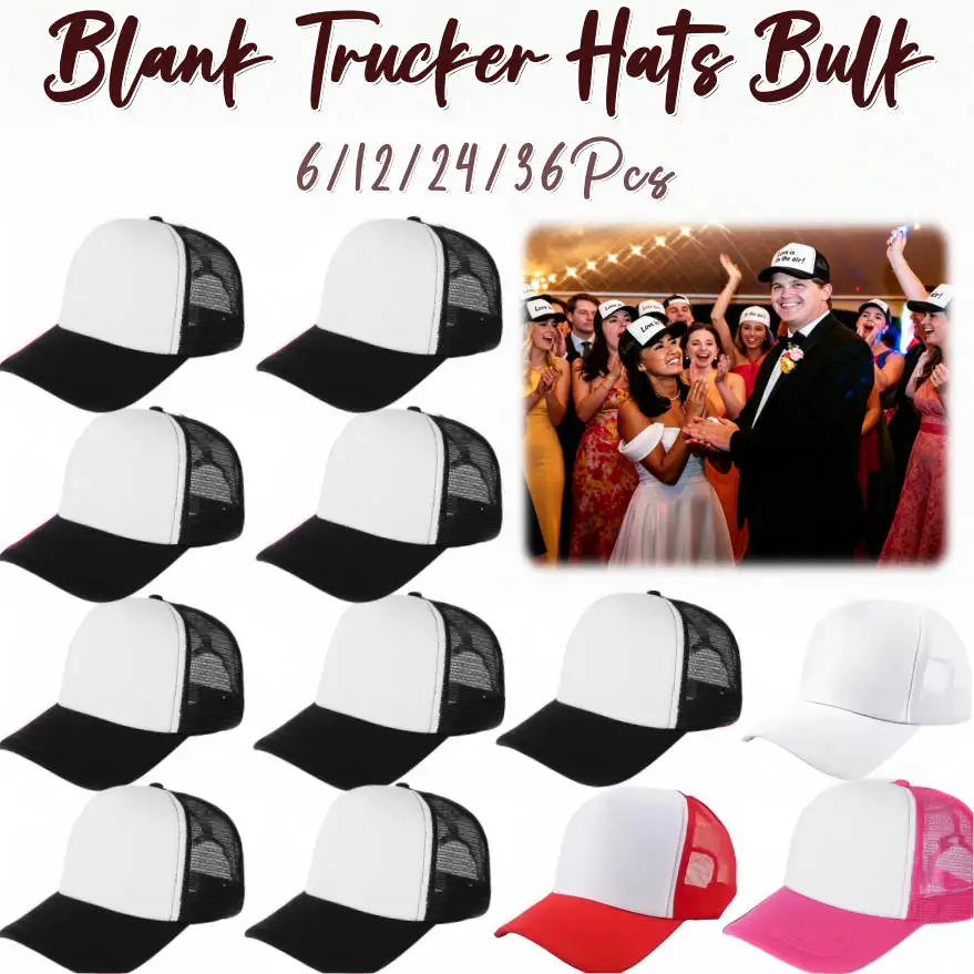 Trucker Cap Mesh - 6-36 szt. Puste czapki typu trucker