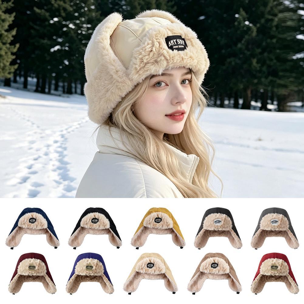 Trapper Hat Ear Flap - Zimowa czapka traperka z imitacji futra,