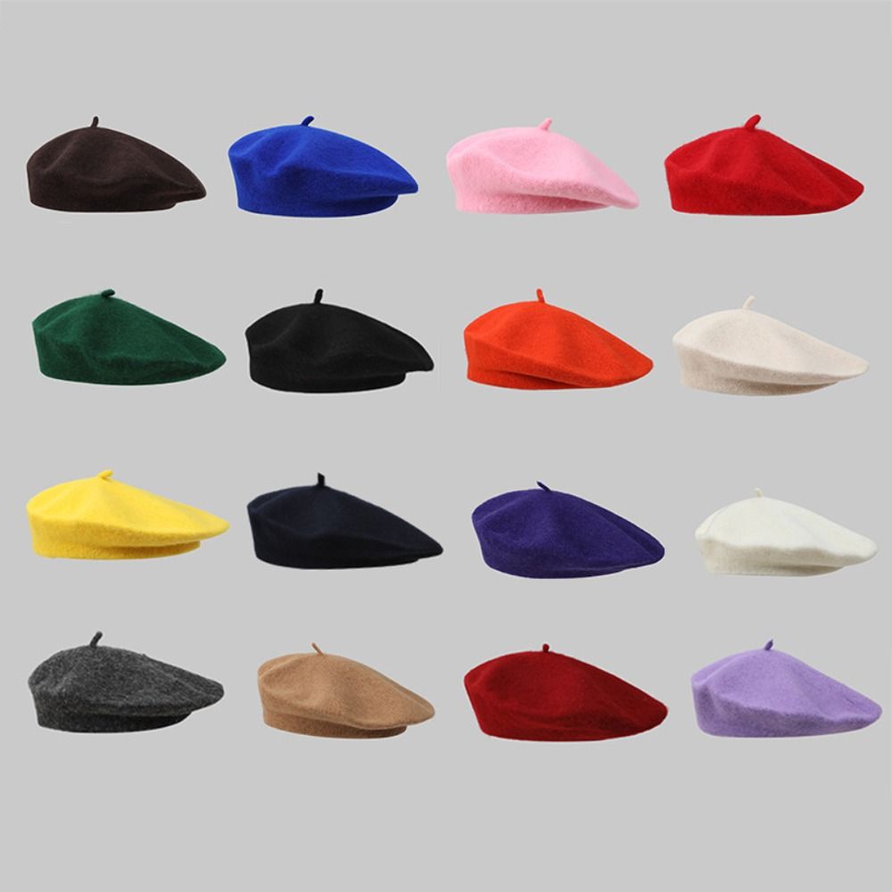 Beret French Wool - Jesienna Dama Zimowa Ciepła Wełniana Beretka