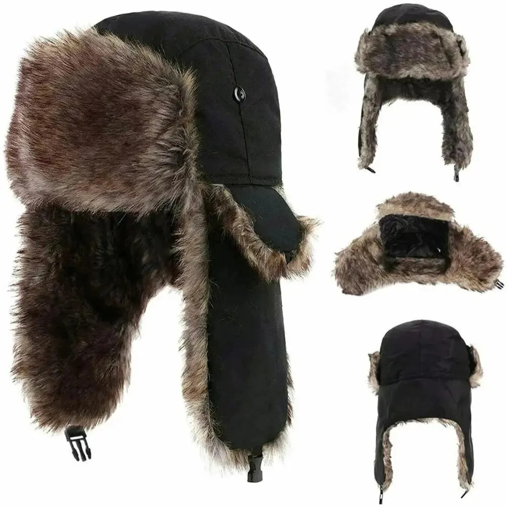 Winter Trapper Hat - Męska Zimowa Czapka Traperka Pilotka Trooper