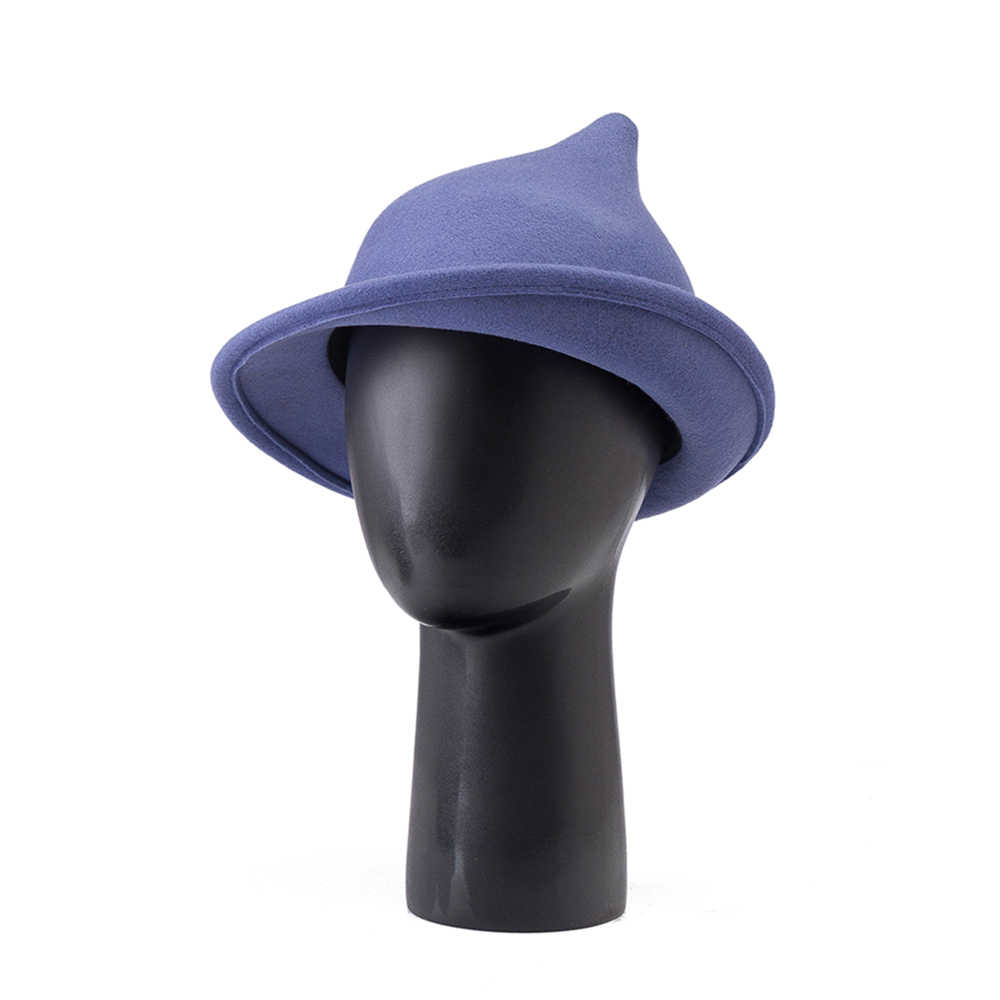 Fedora Hat Wool - Modny Kapelusz Wiedźmy ze 100% Wełny,