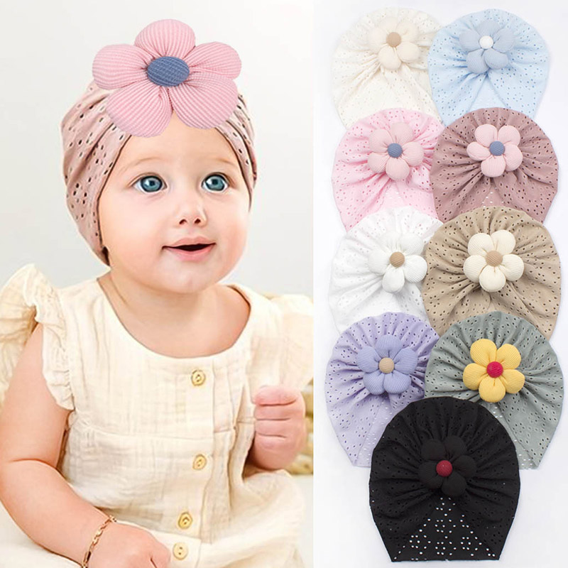 Dad Hat Cotton - 3D kwiat dziecięcy turban czapka lato