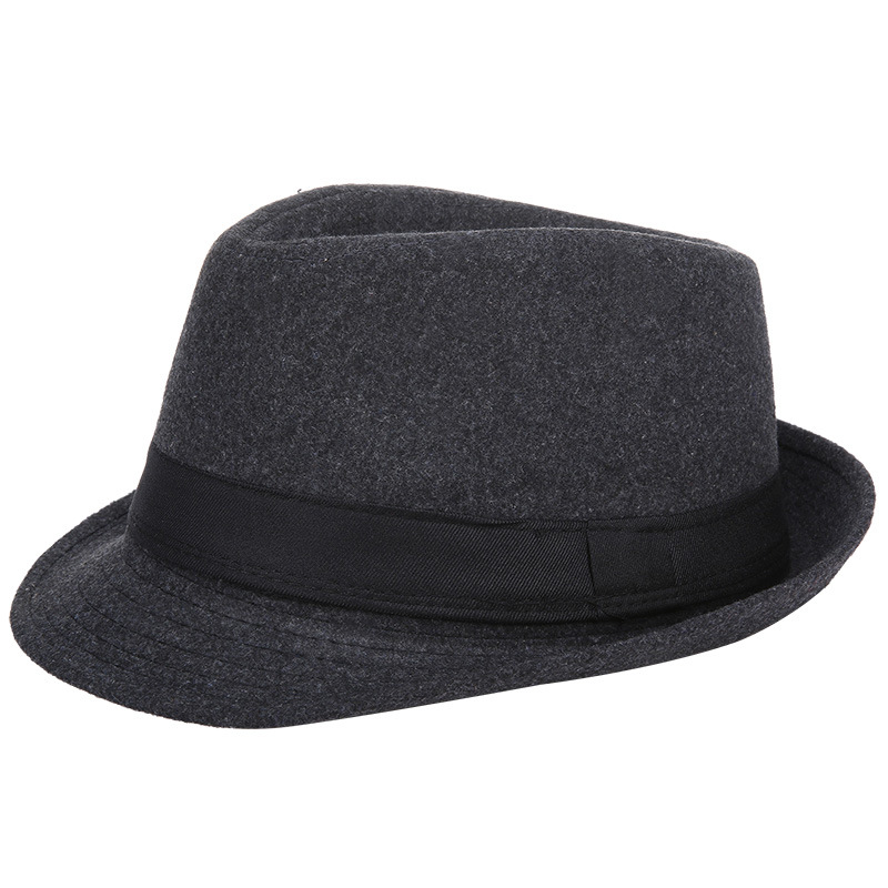 Fedora Hat Wool - Ciepły wełniany kapelusz fedora jazzowy na