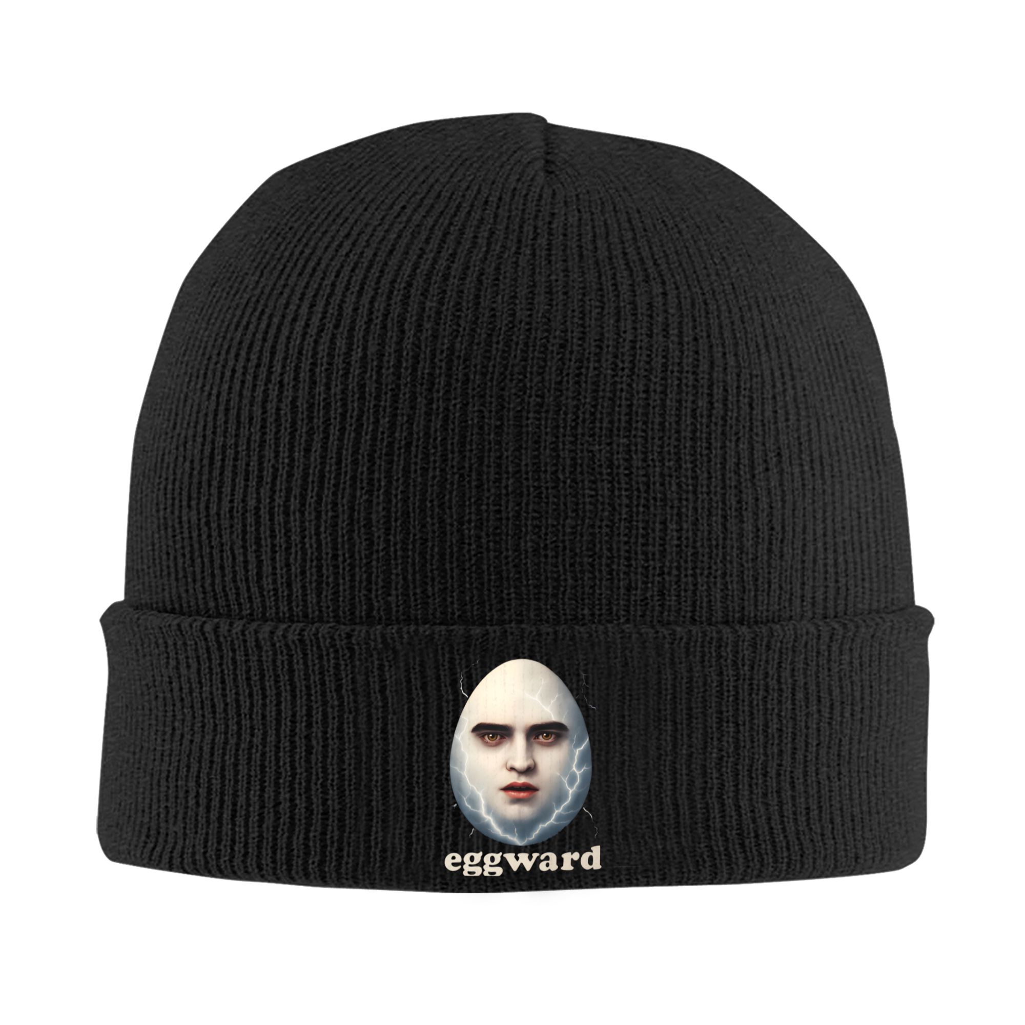Beanie Cuffed Knit - Eggward Silly Meme Parodia Egg Edward