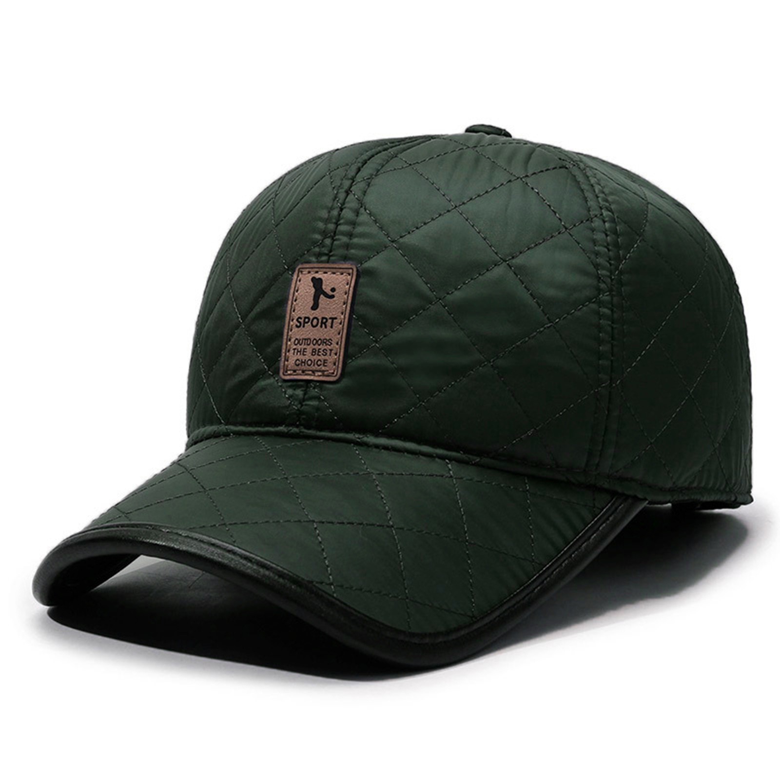 Winter Trapper Hat - Zimowa męska czapka bejsbolówka z PU,