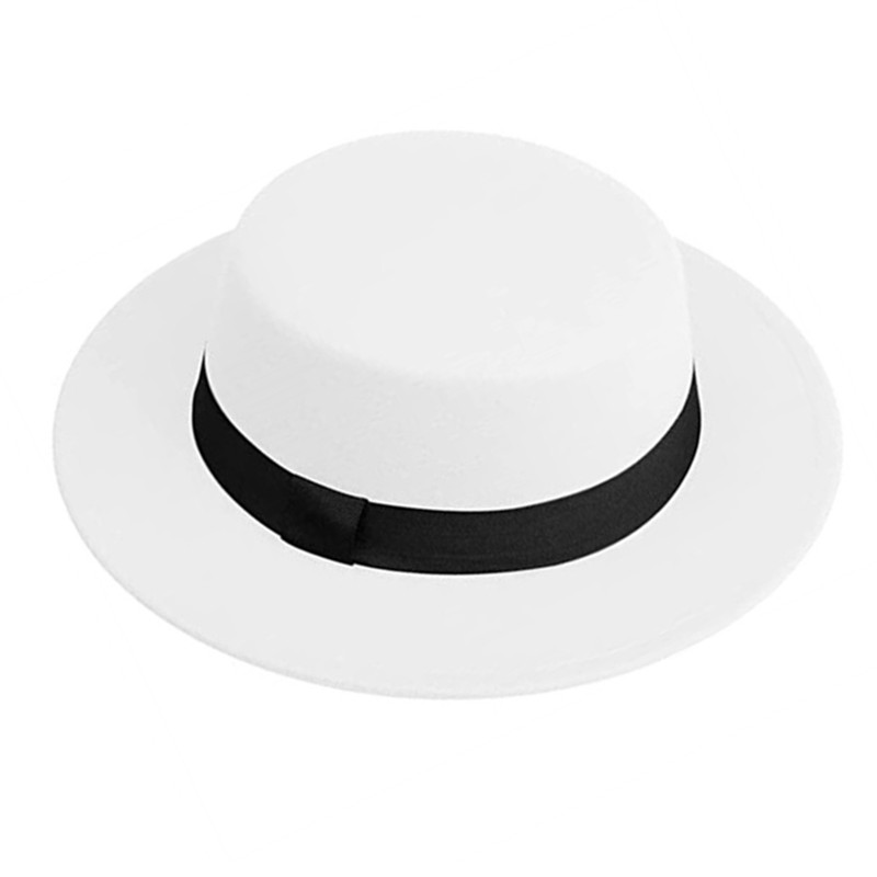 Fedora Hat Wool - Męski Damski Biały Kapelusz Fedora, Kapelusz