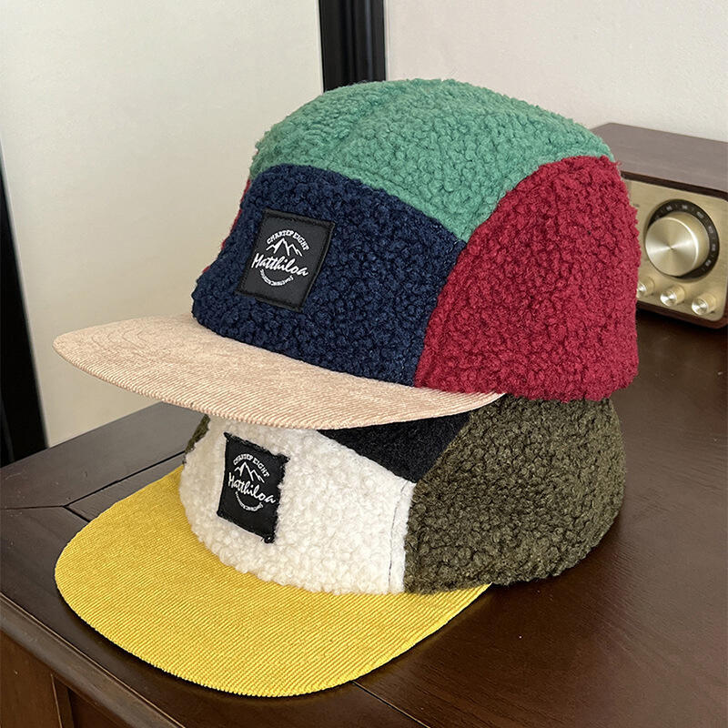 Corduroy Cap 5 Panel - Czapka z polaru w stylu retro