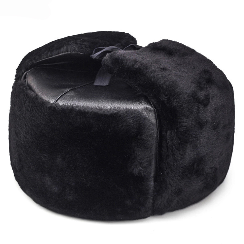 Trapper Hat Ear Flap - Ciepły gruby rosyjski kapelusz mężczyźni armia