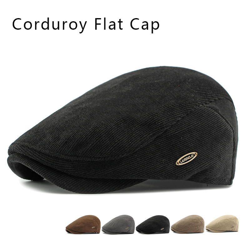 Newsboy Cap Ivy - Czapka sztruksowa typu flat cap dla