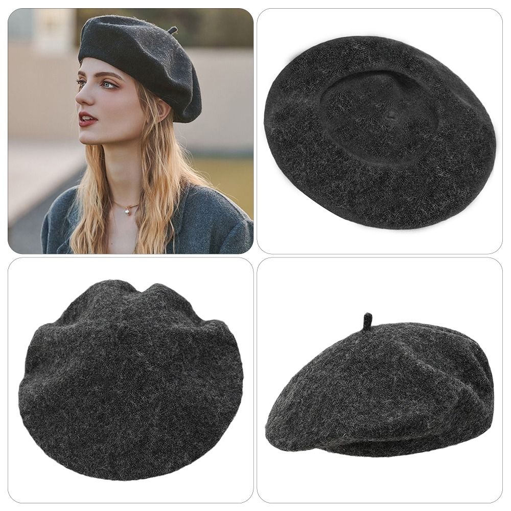 Beret French Wool - Ciepłe wełniane berety na jesień i