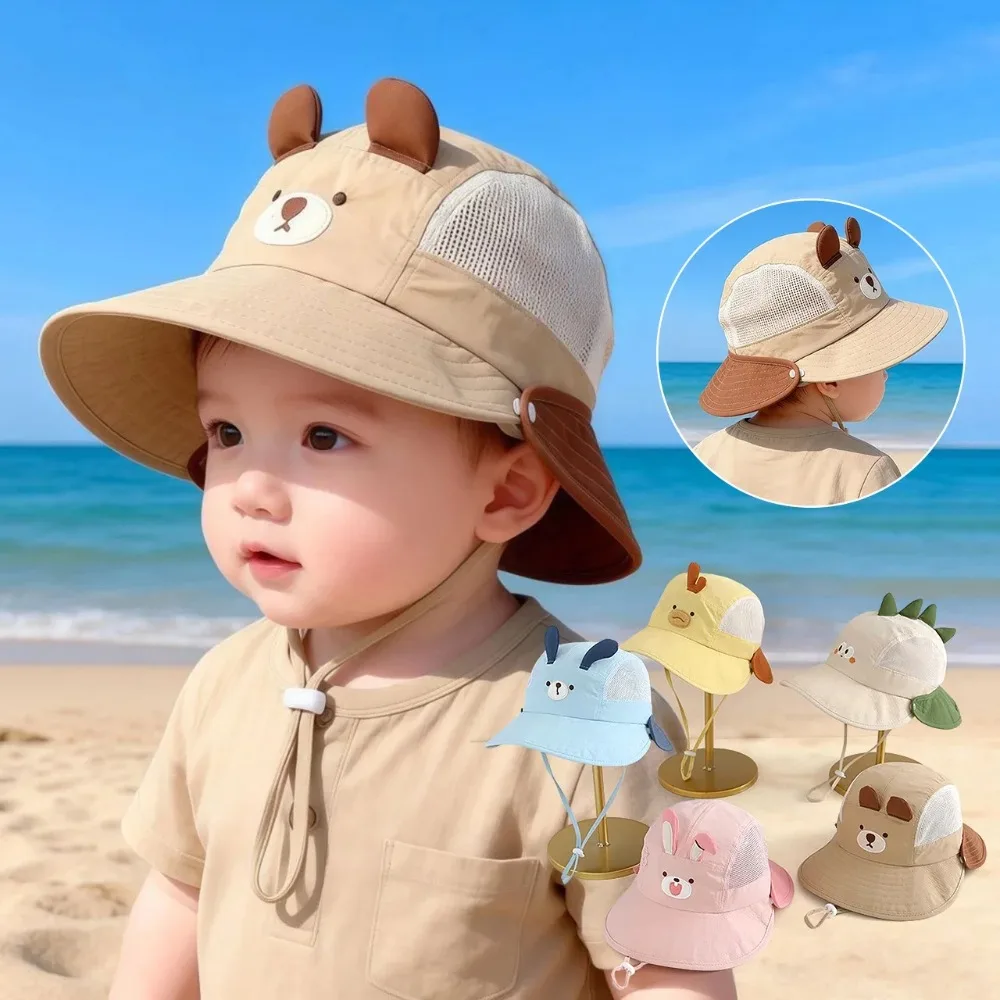 Bucket Hat Cotton - Uroczy Kreskówkowy Kapelusz Rybacki dla Niemowląt,