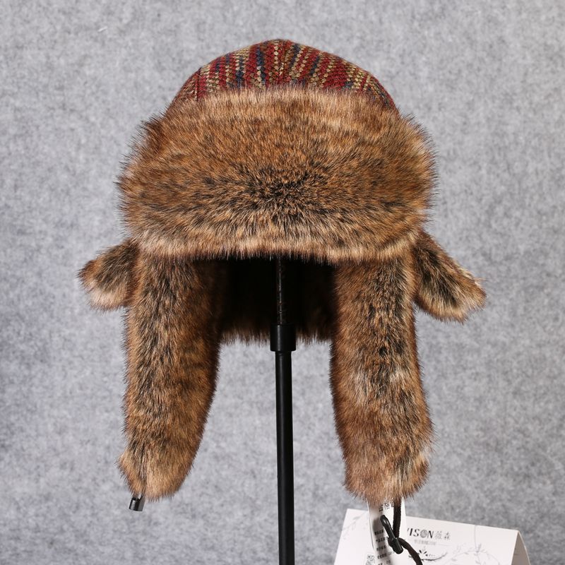 Winter Trapper Hat - B-8433 mężczyzna Bomber kapelusz futro królika