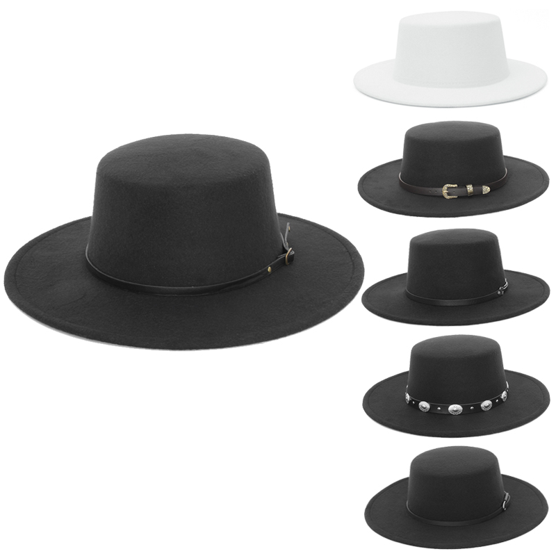 Fedora Hat Wool - Elegancki kapelusz fedora z szerokim rondem