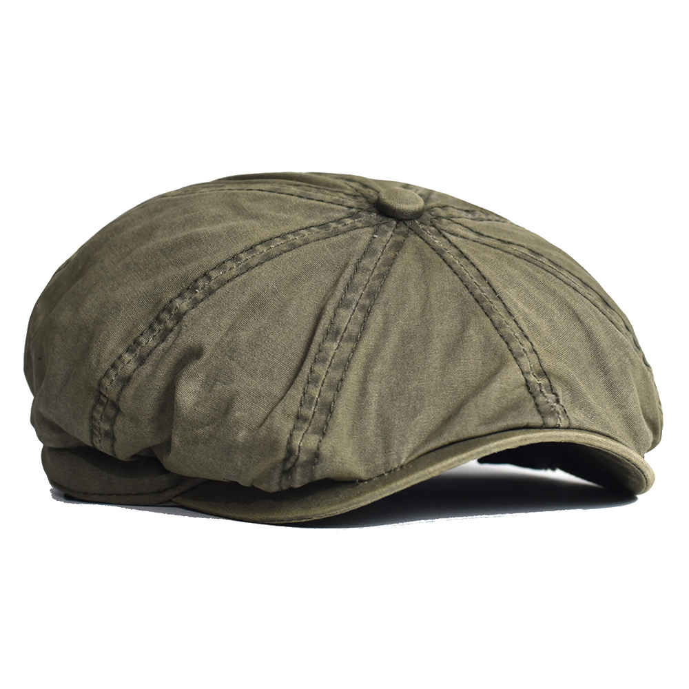 Newsboy Cap Ivy - Czapka gazeciarza z pranej bawełny Peaky