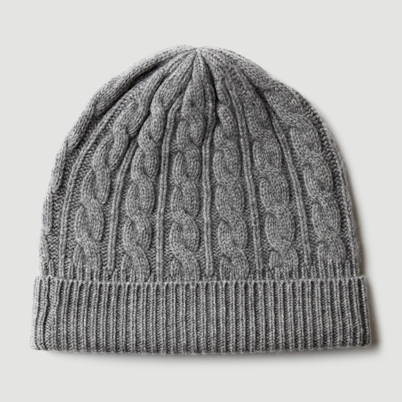 Czapka z dzianiny z czystego k – Beanie Cuffed Knit recenzja i cena