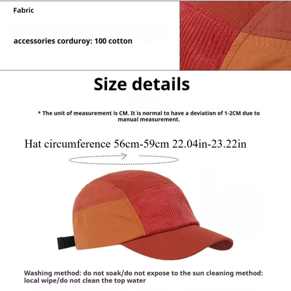 Czapka bejsbolówka w stylu str – Corduroy Cap 5 Panel recenzja i cena