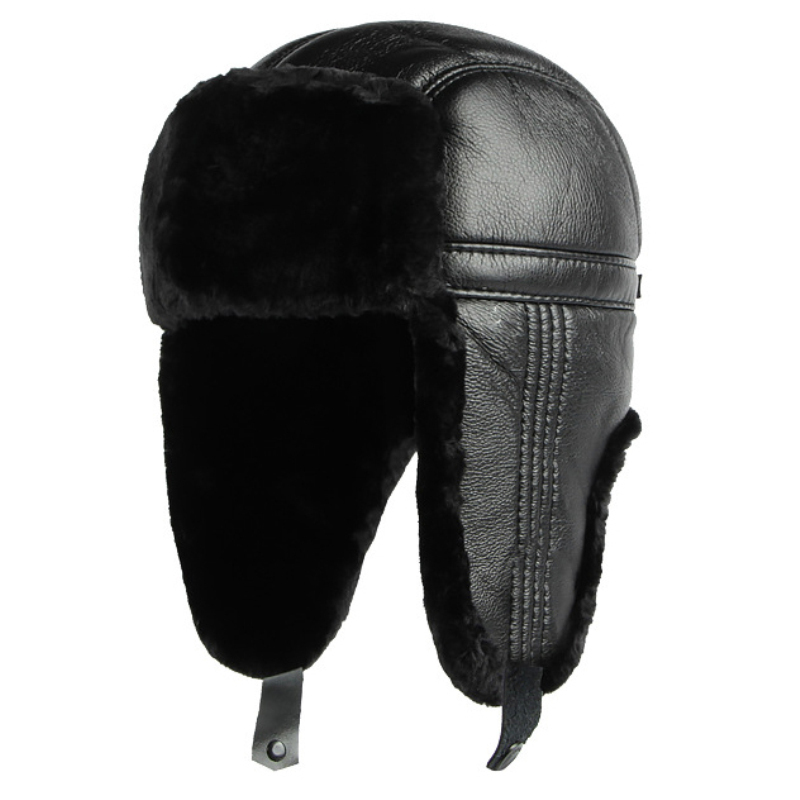 HT4002 nowy PU skóra rosyjski  – Winter Trapper Hat recenzja i cena