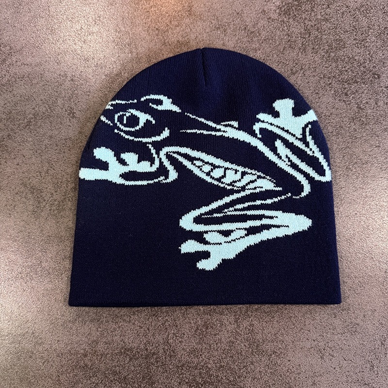 Czapka z nadrukiem Żabki Drzew – Beanie Cuffed Knit recenzja i cena