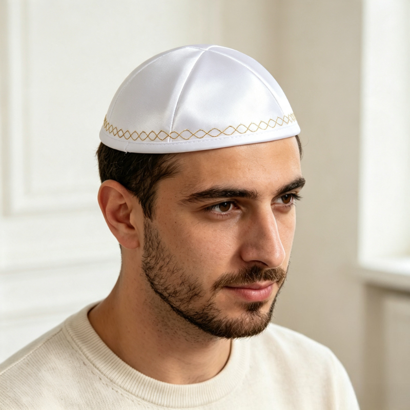 Biała satynowa żydowska kipa z – Skull Cap Helmet Liner recenzja i cena