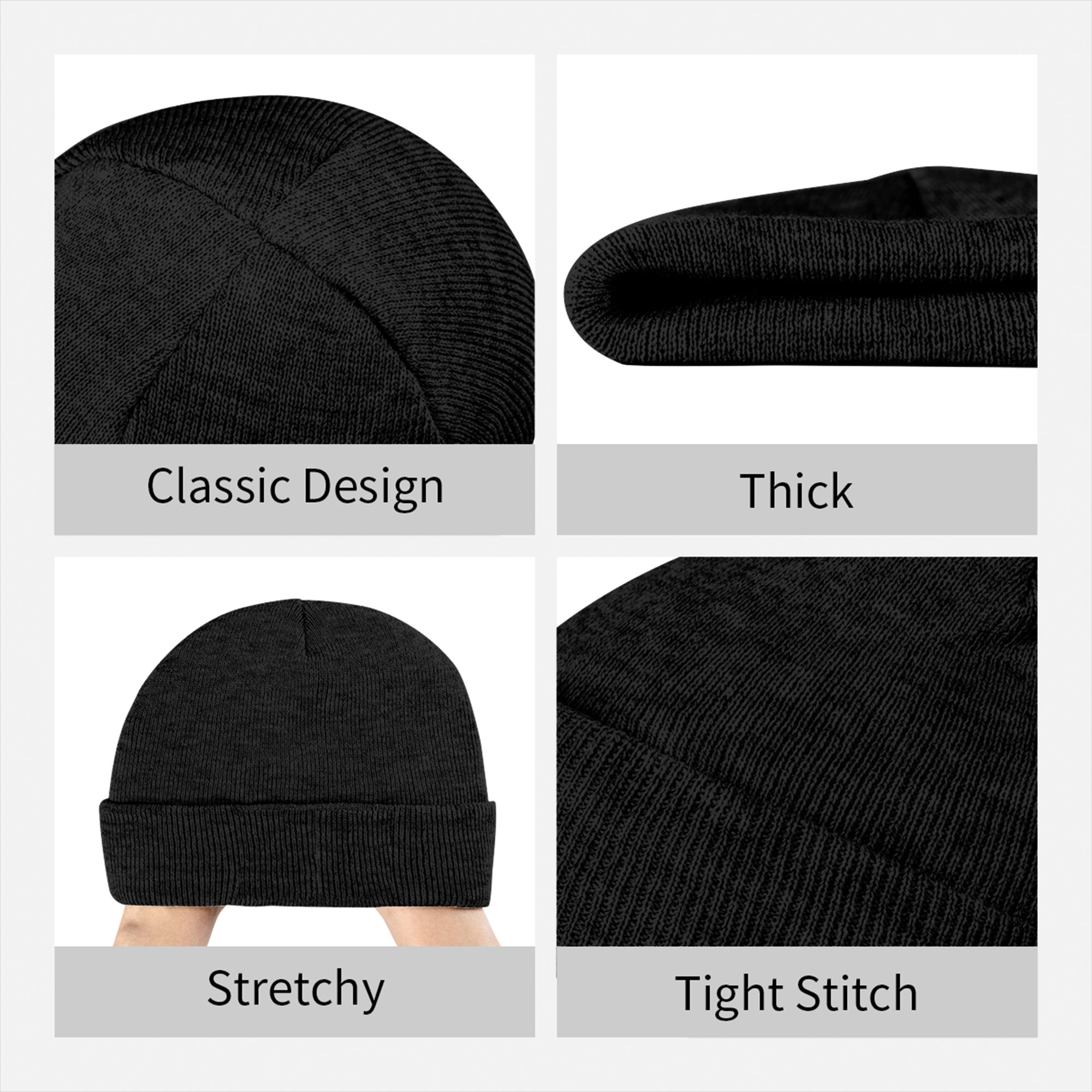 Damskie Męskie Czapki z dziani – Beanie Cuffed Knit recenzja i cena