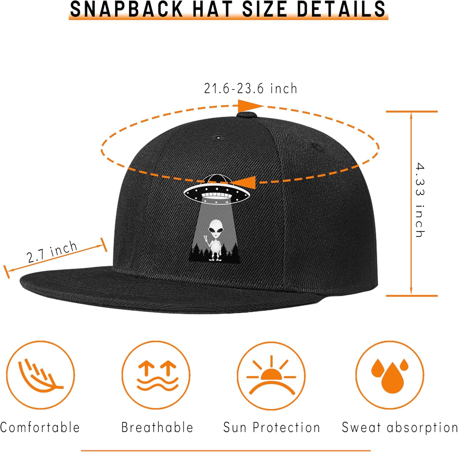 Czapki Snapback z motywem UFO  – Snapback Hat Flat recenzja i cena